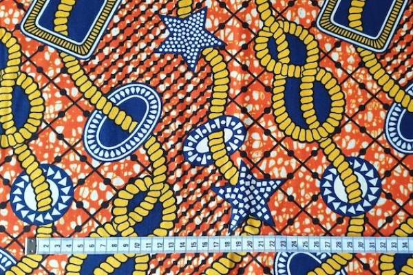 YELLOW CELEBRATION Waxprint Stoff